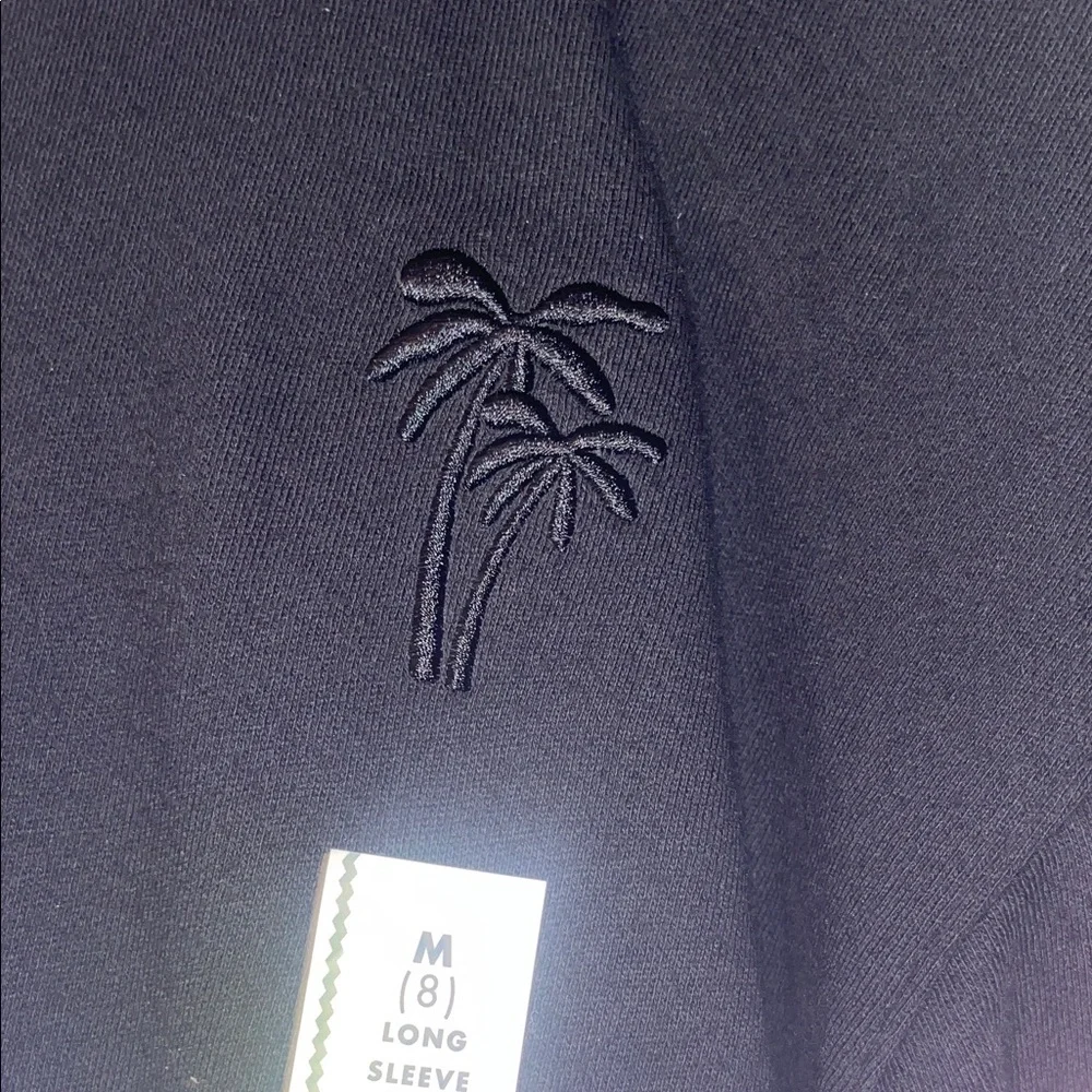 Kids Palm Tree Black Hoodie